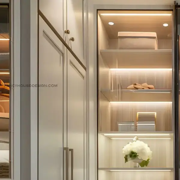 Custom Wardrobe Cabinets with Integrated Drawers