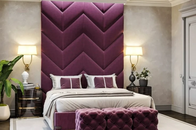 Luxury upholstered headboard